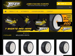 James Racing Europe, vente de pneus de compétion TT 1/8ème